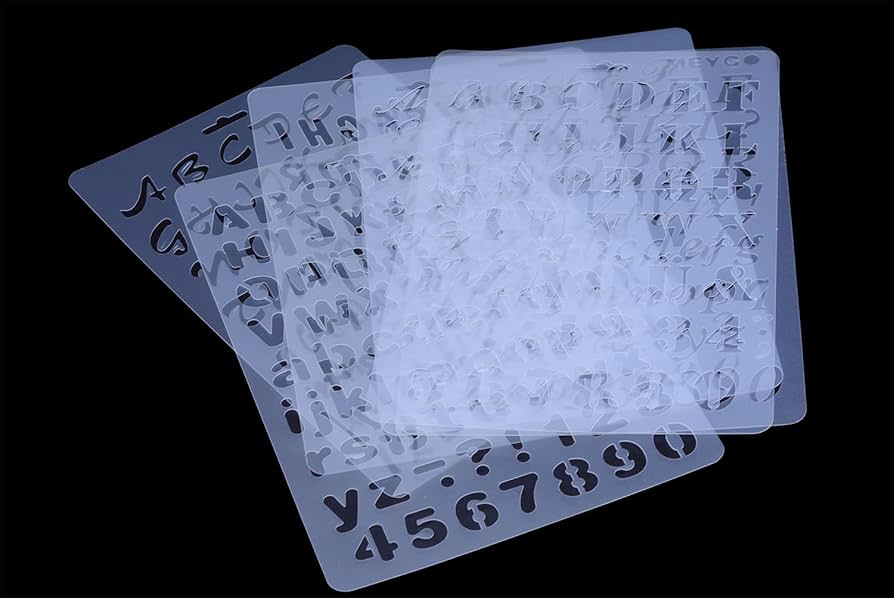 Amazon.co.jp: Qibote プラスチックレターステンシル